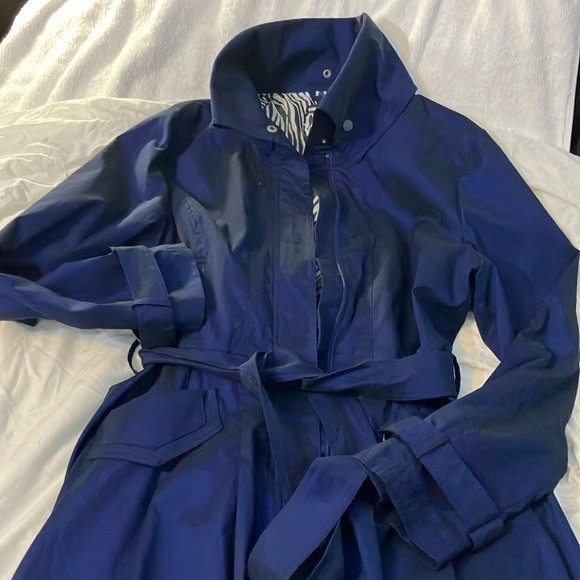 Samuel Dong Duppioni Coat - Midnight Blue - Small - Model 11664 - Picture 3 of 6